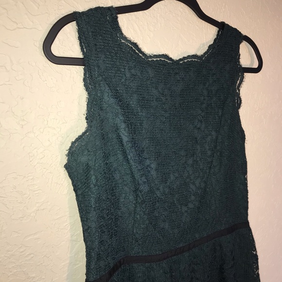 Ann Taylor Loft Dark Green Lace Dress - Picture 3 of 8